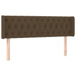 Vidaxl t�te de lit avec oreilles marron fonc� 163x16x78 / 88 cm tissu