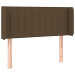Vidaxl tête de lit avec oreilles marron foncé 93x16x78 / 88 cm tissu Vidaxl tête de lit avec oreilles marron foncé 93x16x78 / 88 cm tissu