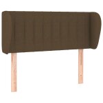 Vidaxl tête de lit avec oreilles marron foncé 93x23x78 / 88 cm tissu Vidaxl tête de lit avec oreilles marron foncé 93x23x78 / 88 cm tissu