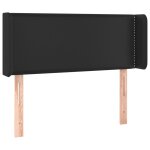 Vidaxl t�te de lit avec oreilles noir 103x16x78 / 88 cm similicuir