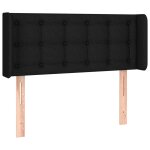 Vidaxl tte de lit avec oreilles noir 103x16x78 / 88 cm tissu