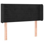 Vidaxl tte de lit avec oreilles noir 103x16x78 / 88 cm velours