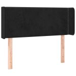 Vidaxl t�te de lit avec oreilles noir 103x16x78 / 88 cm velours