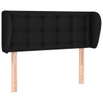 Vidaxl tte de lit avec oreilles noir 103x23x78 / 88 cm tissu