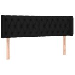 Vidaxl t�te de lit avec oreilles noir 147x16x78 / 88 cm tissu