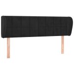 Vidaxl t�te de lit avec oreilles noir 147x23x78 / 88 cm velours