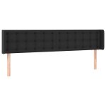 Vidaxl t�te de lit avec oreilles noir 163x16x78 / 88 cm similicuir