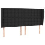 Vidaxl tte de lit avec oreilles noir 203x23x118 / 128 cm similicuir