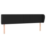 Vidaxl tte de lit avec oreilles noir 203x23x78 / 88 cm similicuir