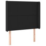 Vidaxl t�te de lit avec oreilles noir 83x16x118 / 128 cm similicuir