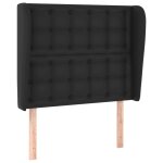 Vidaxl tête de lit avec oreilles noir 83x23x118 / 128 cm similicuir Vidaxl tête de lit avec oreilles noir 83x23x118 / 128 cm similicuir
