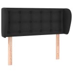 Vidaxl t�te de lit avec oreilles noir 83x23x78 / 88 cm similicuir