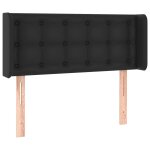 Vidaxl t�te de lit avec oreilles noir 93x16x78 / 88 cm similicuir