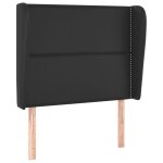 Vidaxl tte de lit avec oreilles noir 93x23x118 / 128 cm similicuir
