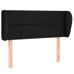 Vidaxl t�te de lit avec oreilles noir 93x23x78 / 88 cm tissu