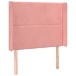 Vidaxl tte de lit avec oreilles rose 103x16x118 / 128 cm velours