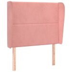 Vidaxl tte de lit avec oreilles rose 103x23x118 / 128 cm velours