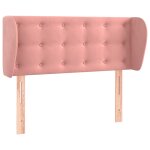 Vidaxl t�te de lit avec oreilles rose 103x23x78 / 88 cm velours