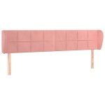 Vidaxl tte de lit avec oreilles rose 163x23x78 / 88 cm velours