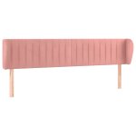Vidaxl t�te de lit avec oreilles rose 203x23x78 / 88 cm velours