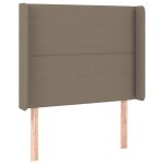 Vidaxl tte de lit avec oreilles taupe 103x16x118 / 128 cm tissu