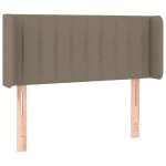 Vidaxl t�te de lit avec oreilles taupe 103x16x78 / 88 cm tissu