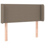 Vidaxl t�te de lit avec oreilles taupe 103x16x78 / 88 cm tissu