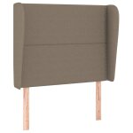 Vidaxl tte de lit avec oreilles taupe 103x23x118 / 128 cm tissu