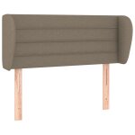 Vidaxl t�te de lit avec oreilles taupe 103x23x78 / 88 cm tissu