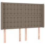 Vidaxl tte de lit avec oreilles taupe 147x16x118 / 128 cm tissu