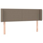 Vidaxl t�te de lit avec oreilles taupe 147x16x78 / 88 cm tissu