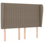 Vidaxl tte de lit avec oreilles taupe 147x23x118 / 128 cm tissu