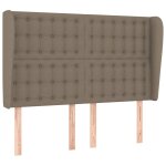 Vidaxl tte de lit avec oreilles taupe 147x23x118 / 128 cm tissu
