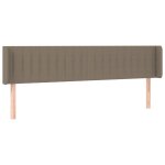 Vidaxl t�te de lit avec oreilles taupe 163x16x78 / 88 cm tissu