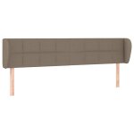 Vidaxl t�te de lit avec oreilles taupe 163x23x78 / 88 cm tissu