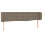 Vidaxl t�te de lit avec oreilles taupe 183x23x78 / 88 cm tissu