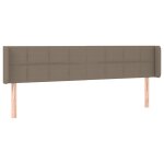 Vidaxl t�te de lit avec oreilles taupe 203x16x78 / 88 cm tissu
