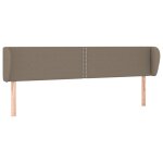 Vidaxl t�te de lit avec oreilles taupe 203x23x78 / 88 cm tissu