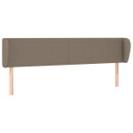 Vidaxl t�te de lit avec oreilles taupe 203x23x78 / 88 cm tissu