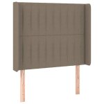 Vidaxl tte de lit avec oreilles taupe 83x16x118 / 128 cm tissu