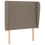Vidaxl tte de lit avec oreilles taupe 83x23x118 / 128 cm tissu