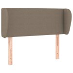 Vidaxl t�te de lit avec oreilles taupe 83x23x78 / 88 cm tissu