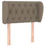 Vidaxl t�te de lit avec oreilles taupe 83x23x78 / 88 cm tissu