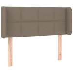 Vidaxl t�te de lit avec oreilles taupe 93x16x78 / 88 cm tissu