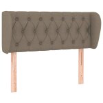 Vidaxl t�te de lit avec oreilles taupe 93x23x78 / 88 cm tissu