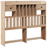 Vidaxl t�te de lit avec rangement 135 cm bois massif de pin