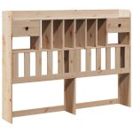 Vidaxl tte de lit avec rangement 150 cm bois massif de pin