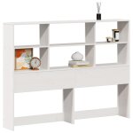 Vidaxl tête de lit avec rangement blanc 140 cm bois massif de pin Vidaxl tête de lit avec rangement blanc 140 cm bois massif de pin
