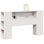 Vidaxl tte de lit avec rangement blanc 150 cm bois massif de pin