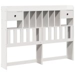 Vidaxl tête de lit avec rangement blanc 150 cm bois massif de pin Vidaxl tête de lit avec rangement blanc 150 cm bois massif de pin